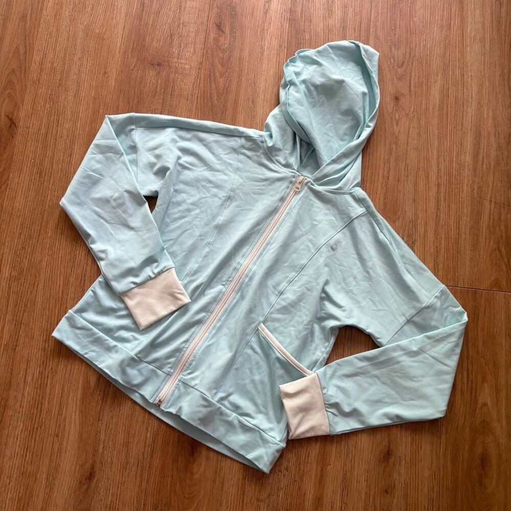 Balance Collection Athletic Full Zip Hooded Jacket Blue NWT Youth Size M